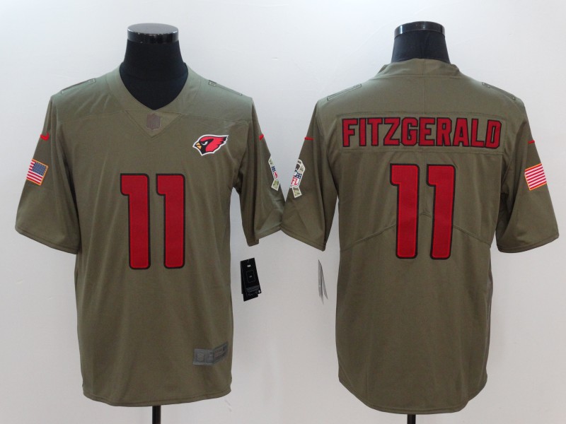 Men Arizona Cardinals #11 Fitzgerald Nike Olive Salute To Service Limited NFL Jerseys->seattle seahawks->NFL Jersey